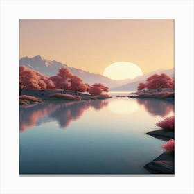 Sakura Trees Canvas Print