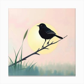 Bird On A Branch Canvas Print