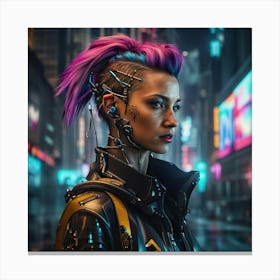 Cyber City Siren Canvas Print