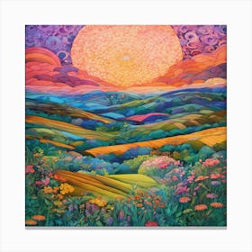 Sunset In The Valley Canvas Print