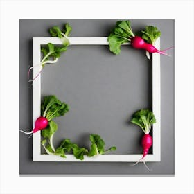 Radish As A Frame (4) Canvas Print