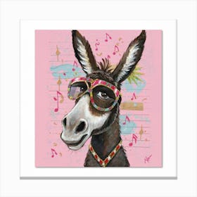 Dapper Donkey Disco Diva Print Art And Wall Art Canvas Print