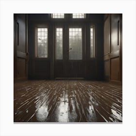 Wet Floor Stock Videos & Royalty-Free Footage Canvas Print