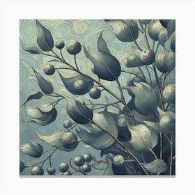 Silver eucalyptus branch 6 Canvas Print