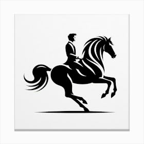 A man riding a horse 3 Canvas Print