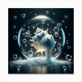 Sea Shell In A Bubble 1 Canvas Print