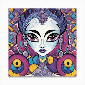 Kaleidoscope Girl 1 Canvas Print