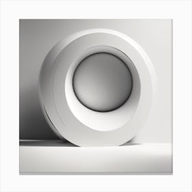 Abstract White Sphere Canvas Print