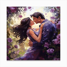 Kissing Couple 1 Canvas Print