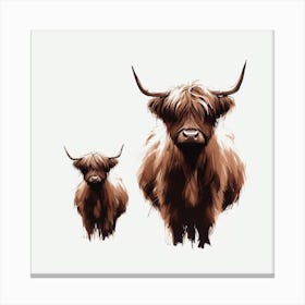 Highland Cows Canvas Print