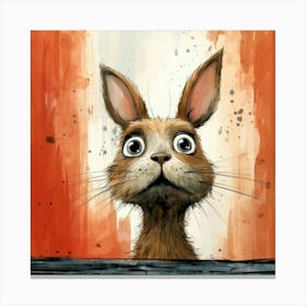 Rabbit With Big Eyes Canvas Print