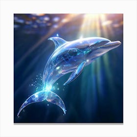 The Ocean Seraph This Majestic Being Is A Cross Between A Dolphin And An Angel Canvas Print