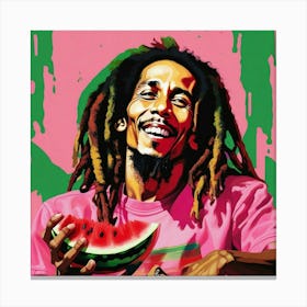 Bob Marley Watermelon  Canvas Print