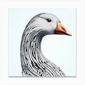 Goose Head -Wild Bird Drawing Artwork 117 Canvas Print