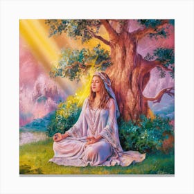 Meditating Woman 3 Canvas Print