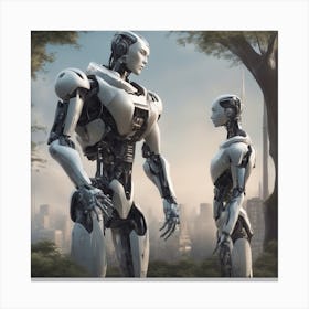 A Highly Advanced Android With Synthetic Skin And Emotions, Indistinguishable From Humans 10 Canvas Print