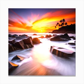 Sunset On The Beach 2 Canvas Print
