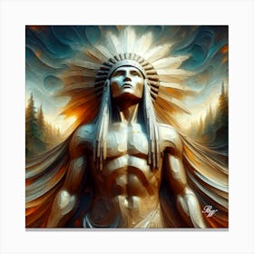 Bronze Native American Abstract Statue 2 Copy Canvas Print