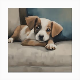 Puppy Painting 1 Canvas Print