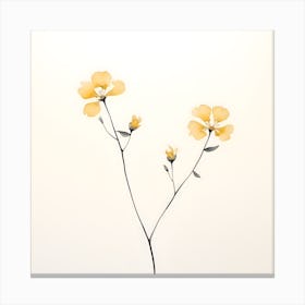 Two Yellow Flowers Canvas Print