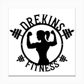 Drekin'S Fitness Logo Canvas Print