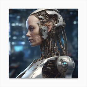 Cyborg Woman 65 Canvas Print