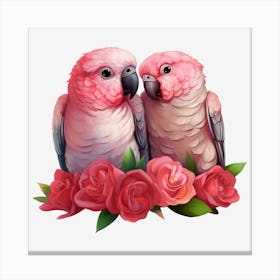 Couple Of Parrots 4 Canvas Print