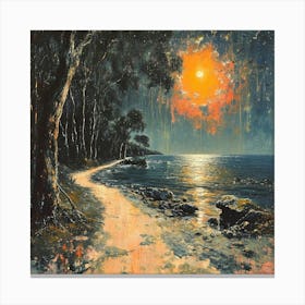 Moonlight Path Canvas Print