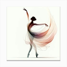 Title: "Harmony in Motion: The Ballet Whisperer"  Description: "Harmony in Motion: The Ballet Whisperer" is a delicate digital art print that captures the ballet dancer's ethereal motion with a spectrum of soft, flowing lines. The subtle gradation of colors from warm to cool tones illustrates the dancer's gentle turn, creating a visual symphony of movement and grace. This artwork is ideal for those who admire the finesse of ballet, the beauty of fluid art, and the simplicity of line work. It's a sophisticated choice for ballet enthusiasts, minimalist art collectors, and anyone looking to add a touch of elegance to their decor. Embrace the quiet beauty of ballet with this exquisite and graceful composition. Canvas Print