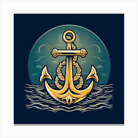 Anchor In The Sea 2 Canvas Print