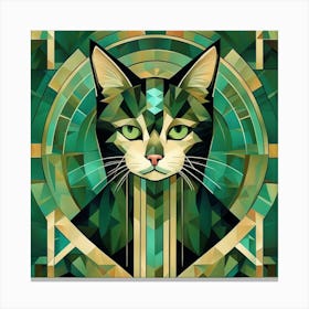 Geometric Cat Canvas Print