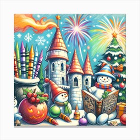 Super Kids Creativity:Christmas Coloring Book Canvas Print