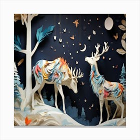 strong magic deer Canvas Print