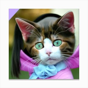 Cat In A Dress Canvas Print