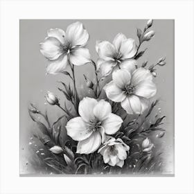 White Flowers Canvas Print