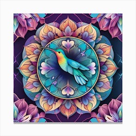 Hummingbird Mandala Canvas Print