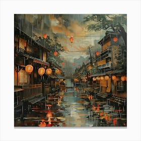 Asian Street Scene 2 Canvas Print