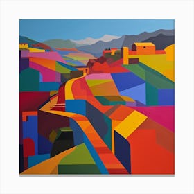 Abstract Travel Collection Cusco Peru 2 Canvas Print