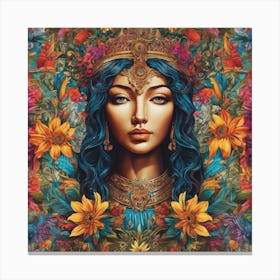 Goddess Of Flowers Canvas Print