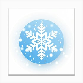 Abstract Vector Illustration Of A Merry Snowflake As The Central Element Defocused With Blurring Ef (6) Canvas Print