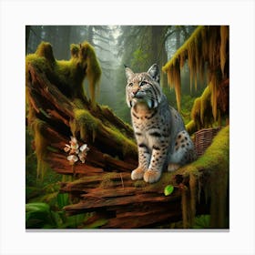 Lynx In The Forest Canvas Print