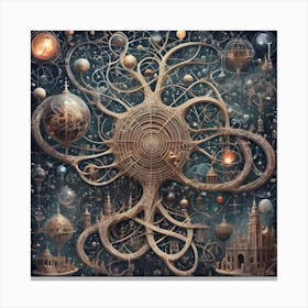 Genius, Madness, Time And Space 25 Canvas Print