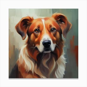 Portrait Of A Dog Canvas Print