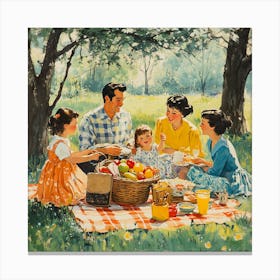 Picnic In The Park 1 Canvas Print