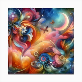 Dreaming Woman Canvas Print