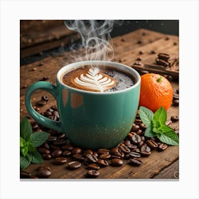 Coffee And Oranges Canvas Print