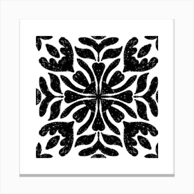 Black And White Floral Pattern 19 Leinwandbild