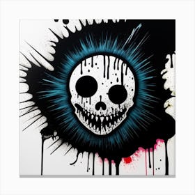 Skull Splatter 3 Canvas Print