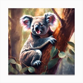 Koala in the Eucalyptus Tree Canvas Print