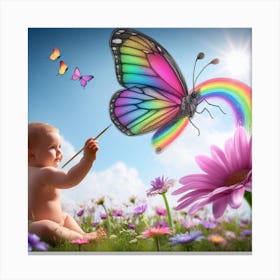 Baby, Schmetterlinge 14 Canvas Print